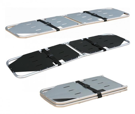 Harga yang bagus Aluminium Alloy lipat Stretcher Pertama Transportasi pasien dengan cedera tulang belakang dan lumbar on line