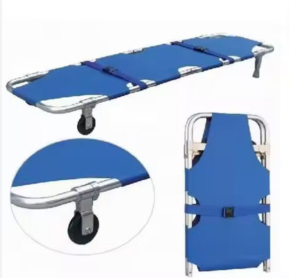 Peralatan Darurat Lipat Ambulans Stretcher Aluminium Alloy Untuk Transfer Pasien