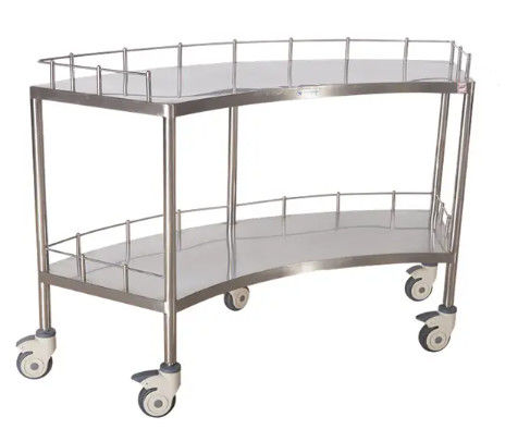 Rumah Sakit Fan Bentuk Alat Keranjang Medical Trolley Keranjang Untuk Rumah Sakit 1400MM 45CM