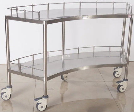 Rumah Sakit Fan Bentuk Alat Keranjang Medical Trolley Keranjang Untuk Rumah Sakit 1400MM 45CM