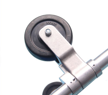 Bangku punggung stretcher disesuaikan lipat Mendukung kaki dan roda