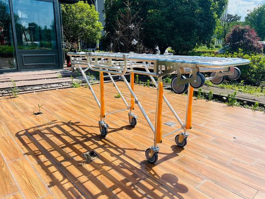 Aluminium Alloy Lipat Ambulans Stretcher Kaki Penyesuaian Untuk Mengangkut Terluka