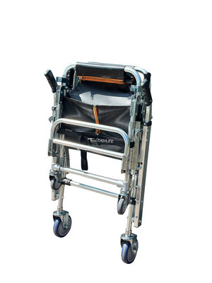 Lantai Lantai Alloy Aluminium Tepisi Lipat Dengan Kain PVC 4 Roda Dan 6 Pegang