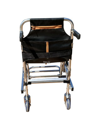 Lantai Lantai Alloy Aluminium Tepisi Lipat Dengan Kain PVC 4 Roda Dan 6 Pegang