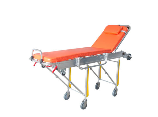 Aluminium paduan lipat Ambulans Stretcher pasien transfer tinggi dan belakang Bantuan penyelamatan disesuaikan
