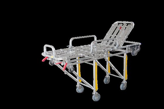 Double-Tube Otomatis Loading Stretcher Lipat Ambulans Stretcher 75 derajat Transfer Pasien