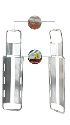 2100mm Medis Scoop Tandu Ambulans Transportasi Aluminium Alloy
