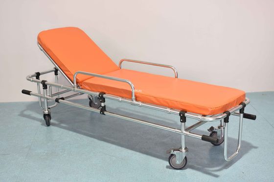 Aluminium Alloy Lipat Double-Tube Low-Position Ambulans Stretcher Darurat Trolley Penyelamatan Kembali Penyesuaian