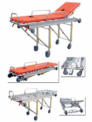 Rumah Sakit Medis Disesuaikan Trolley Pasien Aluminium Alloy Rescue Darurat Lipat Transfer Pasien Transportasi Ambulans