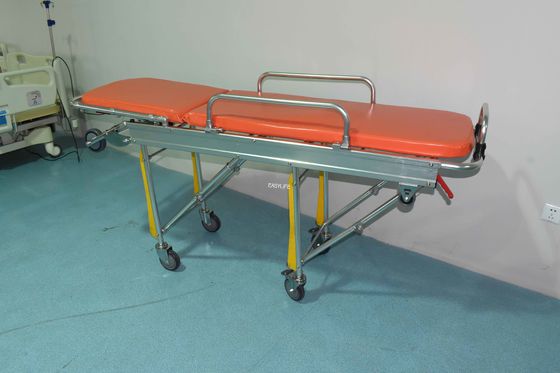 190 X 55 X 92CM Lipat Ambulans Tandu Troli 40kg Tinggi Disesuaikan Boarding Otomatis