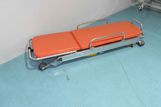 190 X 55 X 92CM Lipat Ambulans Tandu Troli 40kg Tinggi Disesuaikan Boarding Otomatis