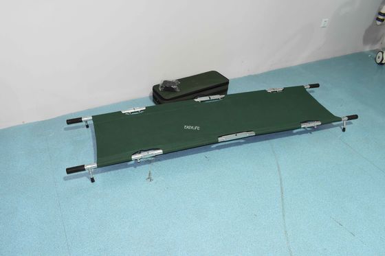 8 Inch Wheel Compact Medical Stretcher Dukungan Sinar X Putih Oranye Hijau