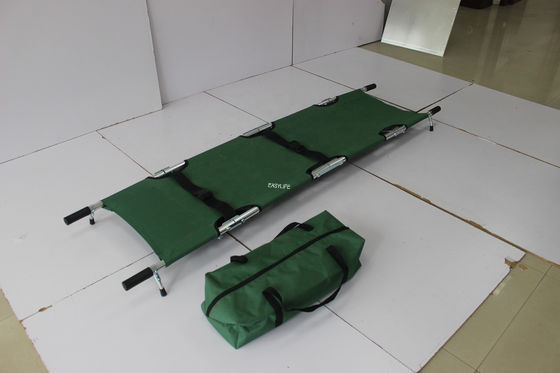 Tandu Medis Lipat Biru Dua Otomatis Untuk Ambulans 6,5 Kg 185CM