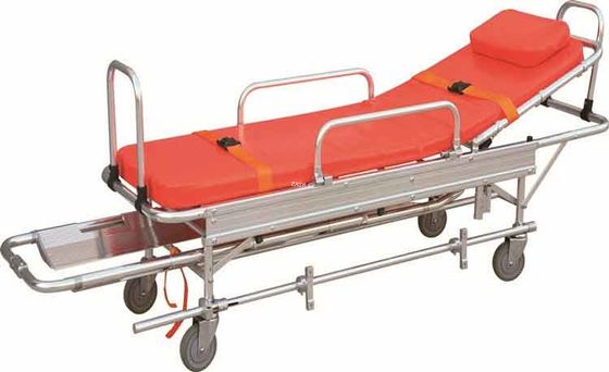 Troli Tandu Pasien Ambulans Darurat Rumah Sakit Multifungsi Lipat Stainless Steel Dengan Empat Roda