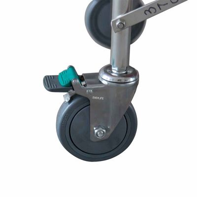 H500mm Tahan Lama Aluminium Alloy Ambulans Tempat Tidur Tandu Troli Pasien ODM