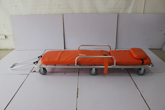 190 X 55 X 92CM Lipat Ambulans Tandu Troli 40kg Tinggi Disesuaikan Boarding Otomatis