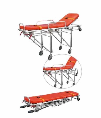 Harga yang bagus Adjustable Terpisah Permukaan Lipat Ambulans Tandu Perangkat Pertolongan Pertama on line