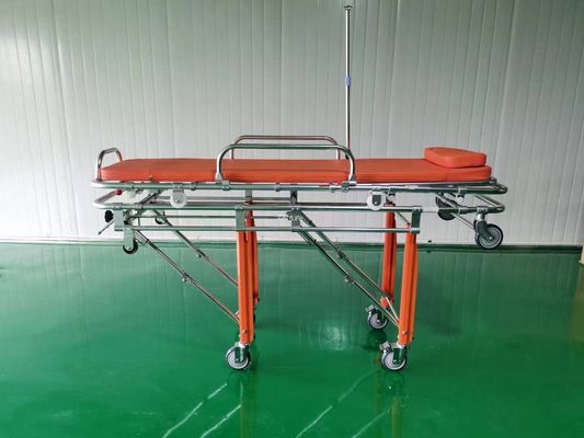 Adjustable Terpisah Permukaan Lipat Ambulans Tandu Perangkat Pertolongan Pertama