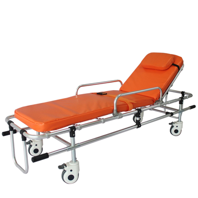 Harga yang bagus 190 X 55 X 50cm Tandu Ambulans Lipat 80 Deg Untuk Transfer Pasien Pertolongan Pertama on line
