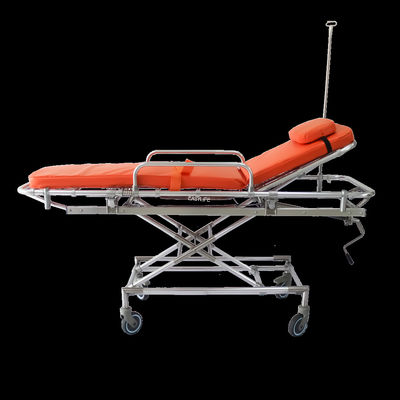 88CM 1.9M Troli Transfer Pasien Aluminium Alloy Load Transfer Trolley