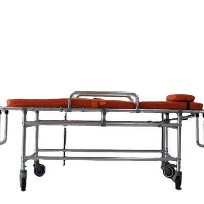 Harga yang bagus 190CM & 21 inci Tandu Rumah Sakit Pasien Transfer Trolley Aluminium Alloy Non Magnetic Cart on line