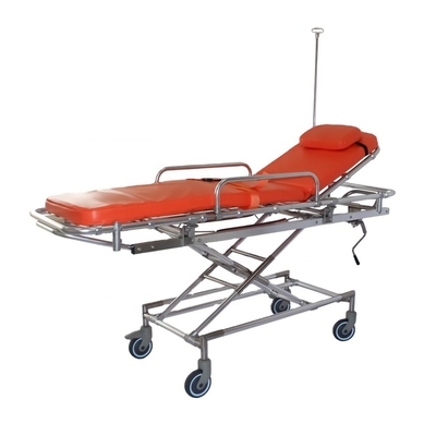 Harga yang bagus 1900MM 35nch Darurat Medis Non-Magnetic Troli Bedah MRI Kompatibel Transfer Ambulans Tandu on line