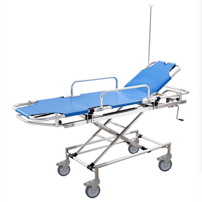 Harga yang bagus 55CM 159KG Tandu baja tahan karat untuk perawatan darurat dengan ketinggian yang dapat disesuaikan on line