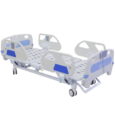 Harga yang bagus 2150MM 250KGS Lima Fungsi Electric Hospital Bed Untuk Pasien ICU Penggunaan on line