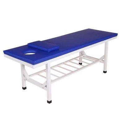 Blue 32in Clinic Examination Room Bed Aluminium Alloy Manual Power