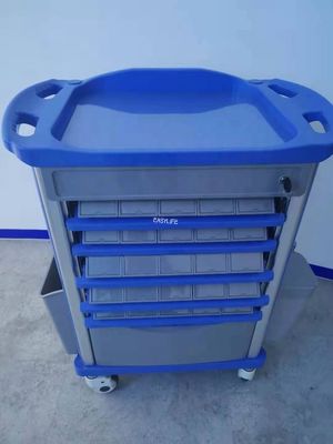 Peralatan Troli Darurat 480MM 92CM Di Keranjang Kecelakaan Rumah Sakit GB2626