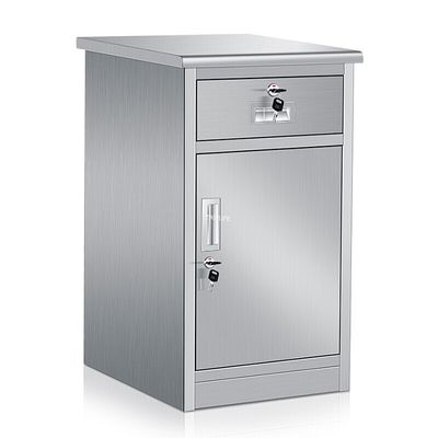 450MM Rumah Sakit Pasien Loker Samping Tempat Tidur Meja Makan Kabinet Hijau Muda