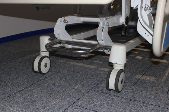 Cold Rolled Steel 85in Electric Hospital Bed Untuk Penggunaan Di Rumah W105 Putih Dengan Toilet