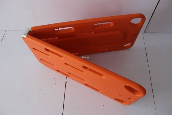 Papan tulang belakang stretcher darurat lipat plastik berdensitas tinggi dengan penetrasi sinar-X dan CT