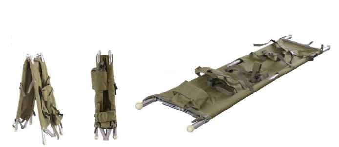 PVC Aluminium Alloy Lipat Tandu Medis 208 X 55 X 13CM Untuk Ambulans 9 Kg