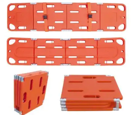 Harga yang bagus ABS Plastik 4 Lipat Spine Board Stretcher Medis Floating Rescue Air Lipat on line