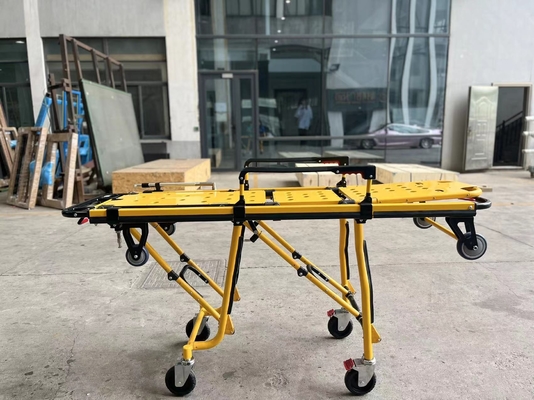 Harga yang bagus High End Aluminium Alloy Ambulance Stretcher Untuk Penyelamatan Darurat Dengan Ketinggian Tulang Belakang yang Bisa Disesuaikan Untuk Penggunaan Rumah Sakit on line