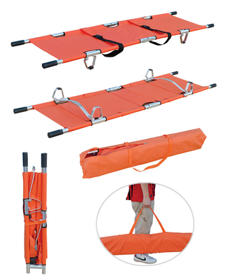 Harga yang bagus Dua Stretcher Medis Lipat Pengangkutan Penyelamat Kebakaran Inverted Trianagular Kaki on line