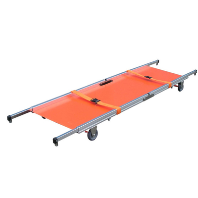 Harga yang bagus Penguatan Stretcher Kain PVC Empat Roda Penyelamatan Darurat on line