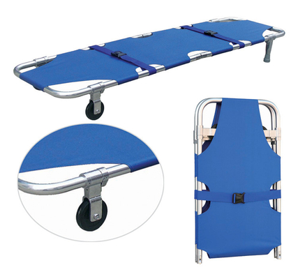 Harga yang bagus Pelayaran portabel lipat stretcher dengan dua roda lurus darurat medis on line