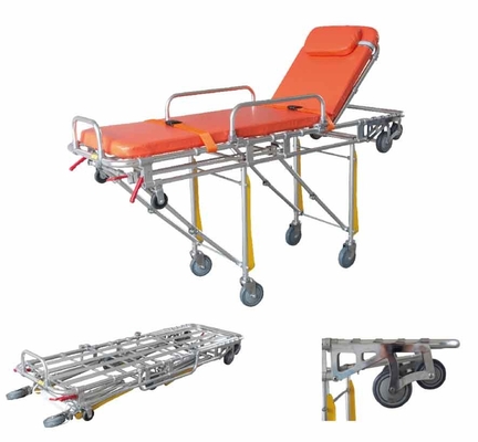 Harga yang bagus 40kg Ambulans Tandu Dilipat Tinggi Disesuaikan Kembali Pemuatan Otomatis on line