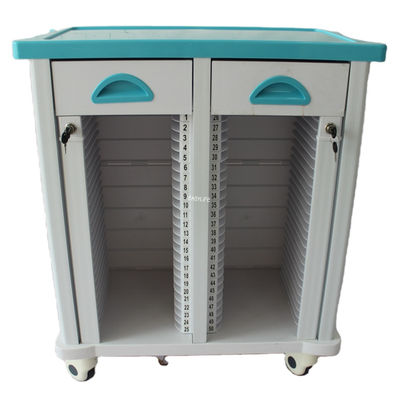 680MM 40CM Peralatan Medis Trolley ABS Rumah Sakit Trolley Medis Manual Kasus Folder Trolley